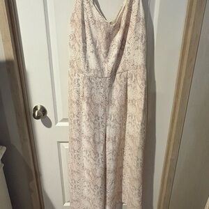 Elegant Cream Sleeveless Rhomper